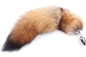 YOCITOY Loveusexy Cola del zorro anal erótico de acero inoxidable para esclavitud, Sm, Cosplay y juguetes sexuales para unisex-adulto Pequeño