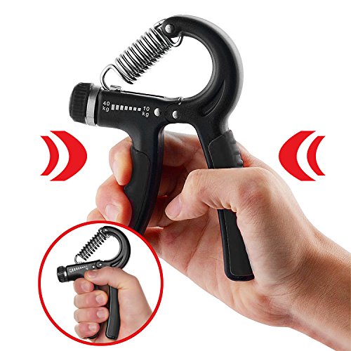 Mture Einstellbares Hand-Trainingsgerät Anpassbare Federgriffhantel Fingerhantel Handmuskeltrainer Handgreif-Trainer Griff-Verstärker einstellbarer Widerstandsbereich von 22 bis 88 Pfund (10-40 Kg) – Handgelenk, Unterarm Krafttraining Heavy Grips - 8