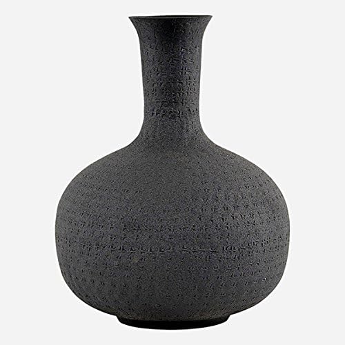 HOUSE DOCTOR Vase "Text" Black 26 x 35 CM)