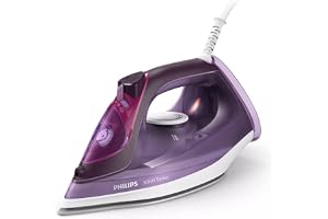 Philips Steam Iron 2600W, 40g/min Continuous Steam, 200g Steam Boost | 3000 Series, Calc-Clean, Drip-Stop Technology, Vertical Steam, Ceramic, 300ml, Purple, DST3041/36
