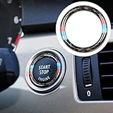 Material: Kohlefasermaterial. Never-hu Ringrahmen für den Start/Stopp-Knopf, kreisförmig, Kohlefaser-Dekorationsring Für BMW 3er E90 / E92 / E93