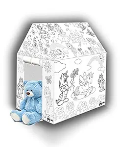FunBlast DIY Coloring Unicorn Tent House for Kids - Play Tent House for Children, Girls and Boys (Multicolor)