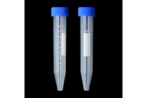 Uotyle 10ML Test Tubes, 100PCS Centrifuge Tube With Screw Lids PP Conical Bottoms Centrifuge Sample Tube with Graduated Marks For Lab Specimen and Samples (Blue)