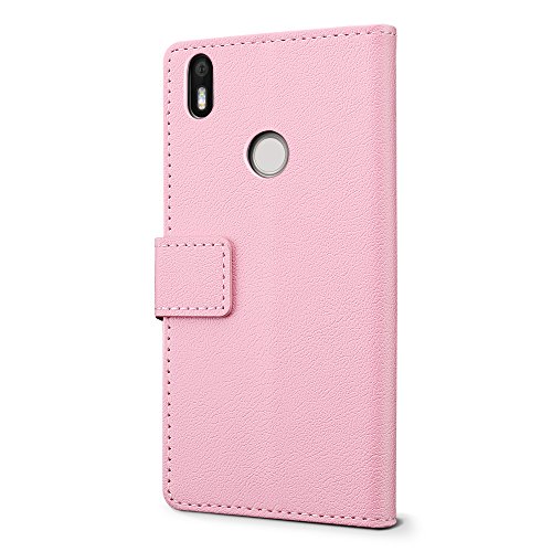 SLEO Funda BQ Aquaris X BQ Aquaris X Pro  Cartera Carcasa Piel PU Suave Flip Folio Caja Super Delgado  Estilo Libro Soporte Plegable y Cierre Magn  tico  para BQ Aquaris X BQ Aquaris X Pro - Rosa