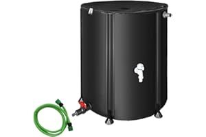 Mucola Regenwassertonne 250L faltbar mit Hahn Regentonne inkl. 2 Meter Wasserschlauch mit Anschluss Regenwassertank mit Überlaufschutz Regenfass | witterungsbeständig