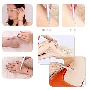 Drasawee Portable Electric Women Lady Face Hair Bikini Shaper Eyebrow Shaver Trimmer - Image 9