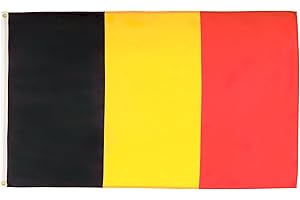 BANDERA de BÉLGICA 90x60cm - BANDERA BELGA 60 x 90 cm poliéster ligero - AZ FLAG