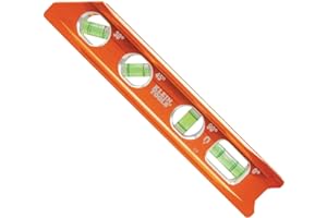 Klein Tools 935RB Torpedo Level, 8-Inch Billet Magnetic Level, 0/30/45/90 Degree Vials, V-Groove, Tapered Nose, High-Visibility Vial and Body