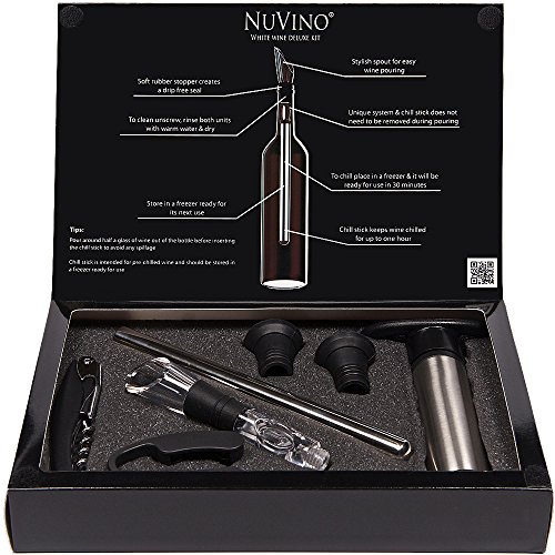 NuVino para vino blanco 5 piezas Juego de accesorios