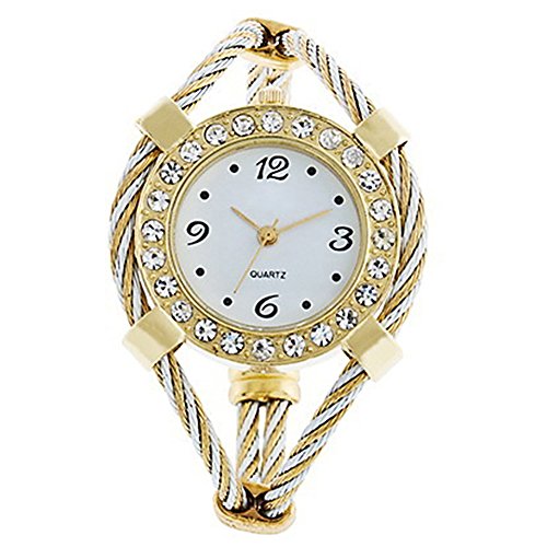 Armreifen Damen Uhr Quarzuhr Trend Damenuhr Armbanduhr watch Weiß Armreifen Damen Uhr Quarzuhr Trend Damenuhr Armbanduhr watch Weiß