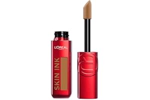 L'OREAL PARIS L'Oréal Paris - Encre de Teint Skin Ink - Fond de teint correcteur à la couvrance modulable - Tenue Semi-Permanente - Fini Naturel - Convient aux Peaux Sensibles - Teinte : Medium Warm (375) - 15 mL