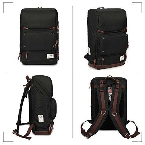 ZUMIT Laptop Rucksack 14 Zoll Damen Herren Business Travel Rucksack Studenten Backpack Taschen mit Gro  en Kapazit  t Schwarz