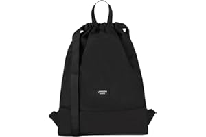 LARKSON Bolso de Deporte para Hombre y Mujer - No 7 - Bolsa para niños con Cordón - Mochila pequeña de tela para el Gimnasio - Material reciclado