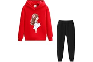 LSHDCER Jogginganzug Mädchen Freizeitanzug 2tlg Bekleidungsset Kinder Sportanzug Trainingsanzug Outfit-Set Sweatjacke & Sweathose