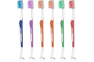 umorismo 6 Pcs Toothbrushes for Braces, Double Ended Orthodontic Toothbrushes Manual Toothbrushes for Teenage Adults, Cleaning Ortho Braces Teeth Bridges