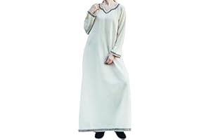 Leonardo Carbone® Brigida Women's Viking Dress Hand Embroidery V-Neck Carnival Halloween Cosplay LARP Medieval Viking Costume 100% Cotton