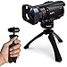 Produktbild igadgitz PT310 Schwarz Kompaktes Dreibeiniges Mini-Tischstativ und Griff Stabilisator für Sony FDR-AX100EB, CX240E, HDR-CX405, HDR-PJ620, HDR-PJ410, HDRPJ810 Full HD Videokameras