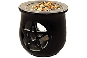 FIND SOMETHING DIFFERENT Räuchergefäß mit Pentagramm-Symbol und Sieb von FindSomethingDifferent