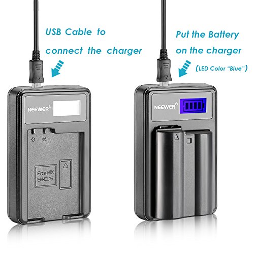 Neewer Chargeur de Batterie USB pour EN-EL15 Batterie Rechargeable pour Nikon D600 D610 D7000 D7100 D750 D800 D800S D800E D810 reviews Neewer Chargeur de Batterie USB pour EN-EL15 Batterie Rechargeable pour Nikon D600 D610 D7000 D7100 D750 D800 D800S D800E D810
