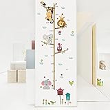  Pegatina pared medidor altura animales para dormitorios bebes infantiles cuartos de juegos de OPEN BUY