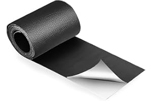 Greyoe Finta Pelle Adesiva, Patch di Riparazione in Pelle, Rotolo di Nastro Adesivo per Riparazione in Pelle Resistente Allusura per Divani, Sedie, Decorazioni per Interni Auto, Borse, Giacche (Nero)