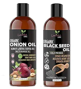 Luxura Sciences Onion Oil and Black Seed Oil Combo 500ml (250ML Each*2)