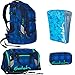 Produktbild satch by Ergobag Bluetwist 4-teiliges Set Rucksack, Sporttasche, Schlamperbox & Heftebox Blau