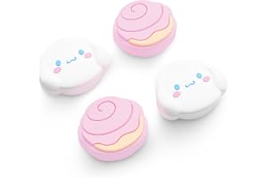 Kuitmor Thumb Grip Caps Compatible with Switch 2, Silicone Joystick Grip Caps for Switch 2025, 4pcs (Pink & White)