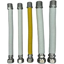 Kit Tubi Flessibili Per Caldaia - Acciaio Inox, Estensibili 200-400 Mm, Per Gas E Acqua, Con Guarnizioni - Foto 8