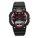 Eizur Unisex Analog Digitale Armbanduhr 30M Wasserdicht Sportuhr Uhren Militär Marke Uhr LED Licht Elektronisch Armbanduhren Multifunktion Stoßfest Sportuhren mit Stoppuhr Datum Kalender Alarm für Männer Damen Jungen - Rot