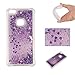 Produktbild xifanzi Weich Silikon Hülle für Huawei P10 LITE 3D [Fall geschützt/ Schock Absorbtions-Technologie] Liquid Glitter Flowing Bling Sparkle Soft Silikon Stoßstange Fall für Huawei P10 LITE 3D Kreative Transparent Hardcase Shiny Bling Glitzer Schutzhülle für Huawei P10 LITE Schwimmend Treibsand Stern Diamant Design Backcover Antishock für Huawei P10 LITE-- Lila Liebe