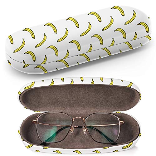 Preisvergleich Produktbild Hardcase Brillenetui Sonnenbrillenetui Brillenbox Kunststof Clamshell-Art-Brillen-Fall mit Brille-Reinigungstuch (Banana On)