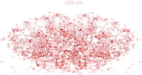 500 Hoffix Pink Crystal Diamante 4 mm Stick-On Trasnparent.
