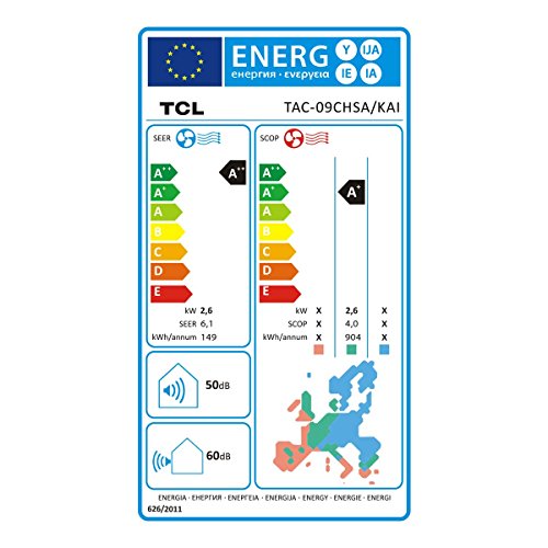 TCL KA 9000 BTU Split-Klimaanlage A++ (2.6 kW, 4m Leitungen, Halter, bis -15°C, Goldbeschichtung) - 2