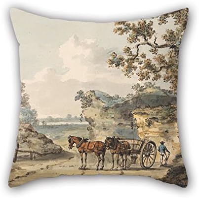 SkuGo The Oil Painting Paul Sandby - A Sandpit Pillow Covers Of ,18 X 18 Inches / 45 By 45 Cm Decoration,gift For Wife,living Room,festival,monther,adults,club (two Sides)