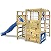 Produktbild WICKEY Klettergerüst Smart Tactic Garten Spielturm mit Rutsche, Hangelbrücke, Kletternetz und viel Zubehör