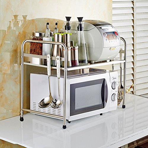 YUDA Single Layer Edelstahl Mikrowelle Rack Küche Zähler und Regalboden - 2