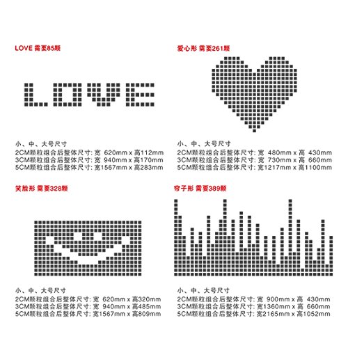 sourcingmap® 3D Wandaufkleber Mosaik-spiegel Wohnzimmer Kunst Aufkleber 2cmx2cm 100 teile - 8