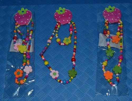 2 x Halskette / Armband aus Holz NEU OVP! Seht! Kleinteil/Mitgebsel!