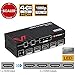 Price comparison product image 18Gbps HDMI 2.0b Splitter 4K x 2K, 4 Way, 2160P, 4K60Hz 4:4:4, 1080P&3D, 4K and 1080P Synchronously On Different TVs, HDCP2.2, Dolby TrueHD, Surge ESD Protection, HDMI Amplifier 1 Input 4 Outputs