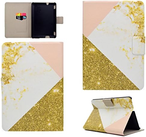 Kindle Fire HDX 7 Case, Kindle Fire HDX 7 Cover - Ultra Slim Smart Protective Case Cover for Amazon Kindle Fire HDX 7 Bookstyle PU Leather Built-in Stand Case Magnetic Closure Flip Wallet Case SpiritSun Front / Back Drop Protection Bumper with Card Slots - White Rose Gold