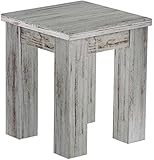 Bankgröße 38x38 cm - Sitzhöhe 45 cm - Model Rio Classico - durchgehende massive 27 mm dicke Holzplatte mit Ausschnitten für die 85x85 mm Bankbeine - Beinfreiheit ca. 36 cm - Lieferung in einem Paket, Bankbeine anschrauben, fertig