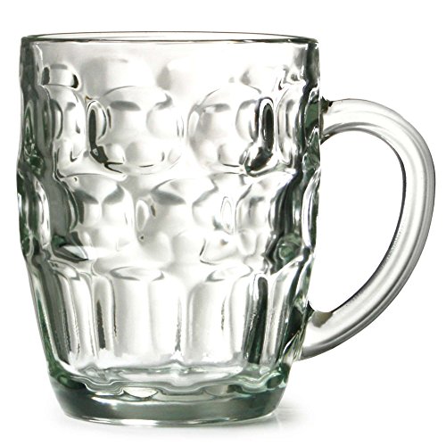Bierkrug – Der tolle britische Noppenkrug 0.5 Liter – 4er-Packung | bar@drinkstuff Noppenkrüge, Pint-Krüge, Pint-Kannen, Noppenkrüge, Glaskannen | Traditionelle Glas-Pintkannen | Genoppte Bierkannen | Oktoberfest, Becher Bierglas / Bierkrug - 3