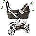 TecTake 3 in 1 Pushchair stroller combi stroller buggy baby jogger travel buggy kid's stroller -different colours- (Brown)