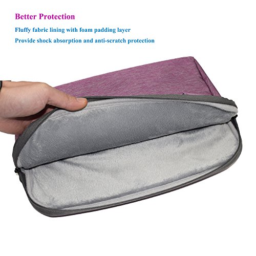 Willful Denim-Gewebe 15-15,6 Zoll Schutzhülle Laptophülle Tragetasche Aktentasche Sleeve Tasche mit Griff für 38,1-39,6 cm-Laptop / Notebook-Computer / MacBook Pro 15.4 Lila - 3