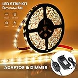 ❤【Dimmbar nach Wunsch】AMBOTHER LED Streifen mit Dimmer kann Ihnen weitere Wahl für Beleuchtungseffekt anbieten. Mit dem Dimmer könnten Sie die Helligkeitsstufen: 0-100% jederzeit wählen und genießen Ihre frohliche Zeit.