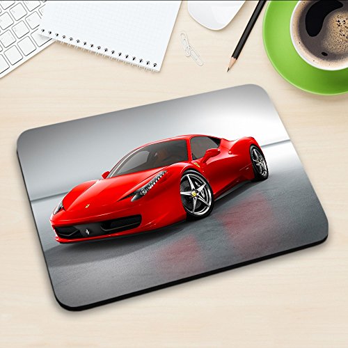 Autos 10110, Rotes Auto, Mousepad Anti Rutsch Unterseite für Optimalen Halt Kompatibel mit allen Maustypen (Kugel, Optisch, Laser) Ideal für Gamer und für Grafikdesigner. - 3