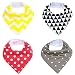 Baby Unisex Bandana Drool Bibs , ivencase Colorful Pattern Absorbent Cotton Cute Baby Gift Sets Feeder Bib for Boys & Girls (4-Pack Set)