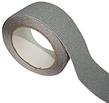 Cinta adhesiva antideslizante AERZETIX: 5m 50mm Cinta adhesiva antideslizante para pelda?os de escalera, color gris C17833