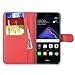 Produktbild IVSO Huawei P8 Lite 2017 Hülle, Hohe Qualität Advanced Shock Absorption Technology Case Folio Tasche Cover für Huawei P8 Lite 2017 Smartphone (Für Huawei P8 Lite 2017, Rot)